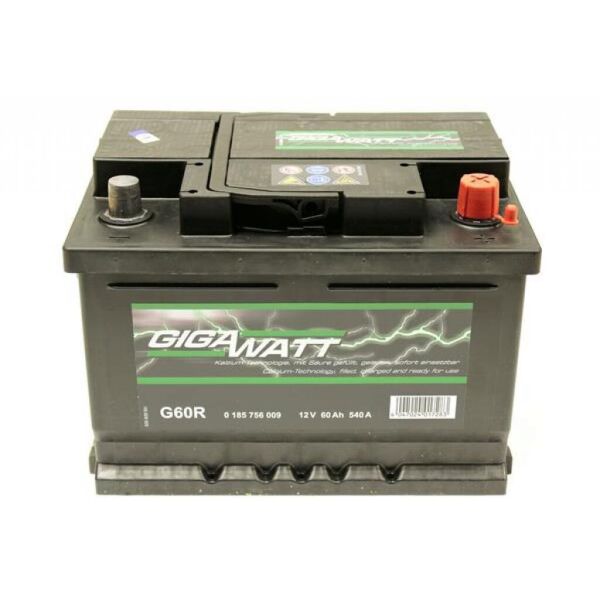 

Аккумулятор автомобильный GigaWatt 60А (0185756009)