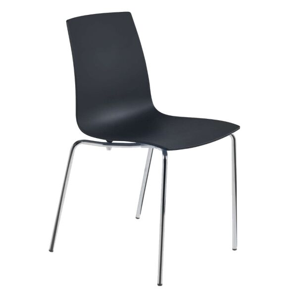 

Стул Papatya X-Treme S матовый черный, низ хром