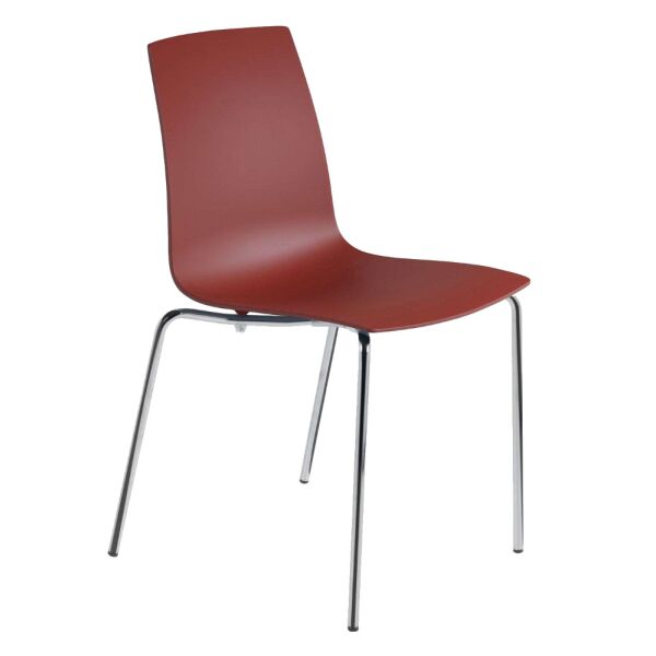

Стул Papatya X-Treme S матовый красный кирпич, низ хром
