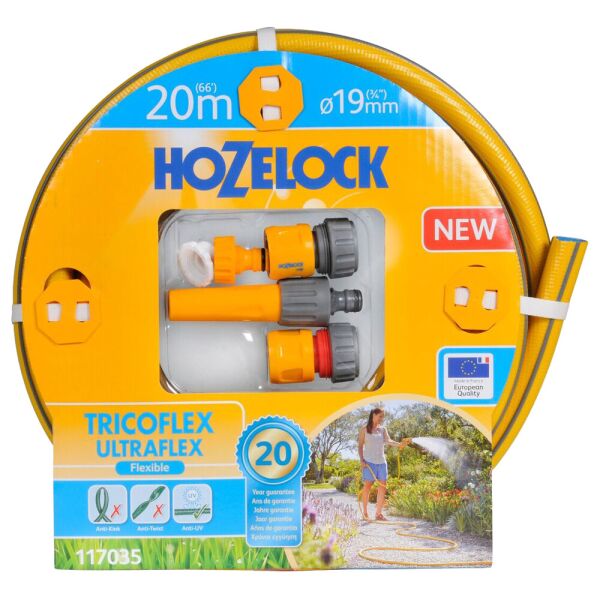 

Набор для полива HoZelock 117035 шланг Ultraflex 19 мм 20 м + коннекторы