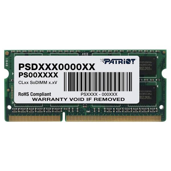 

Модуль памяти Patriot SO-DIMM DDR3 4GB 1333MHz (PSD34G13332S)