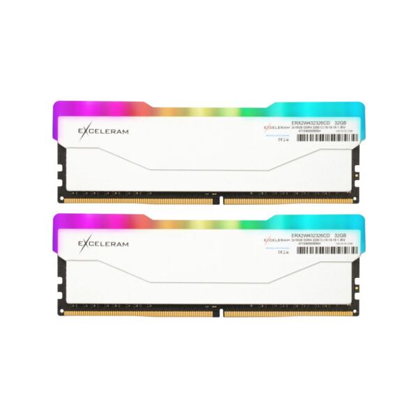 

Память Exceleram 32 GB (2x16GB) DDR4 3200 MHz RGB X2 Series White (ERX2W432326CD)