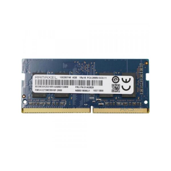 

Модуль памяти Ramaxel 4 GB SO-DIMM DDR4 2666 MHz (01AG829)