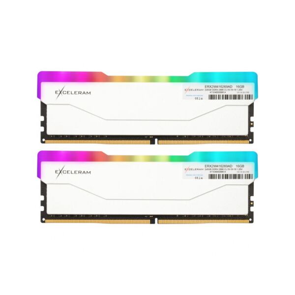 

Память Exceleram 16 GB (2x8GB) DDR4 2666 MHz RGB X2 Series White (ERX2W416269AD)