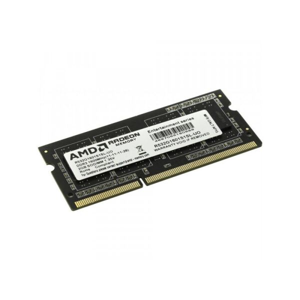 

Память AMD 2 GB SO-DIMM DDR3L 1600 MHz Radeon R5 Entertainment (R532G1601S1SL-U)