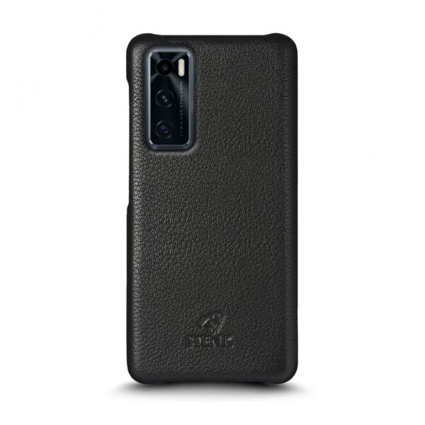 

Кожаная накладка Stenk Cover для Vivo V20 SE Чёрная
