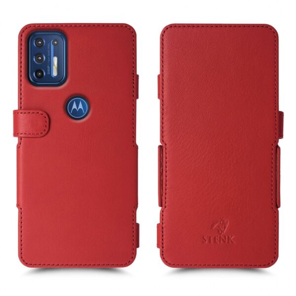 

Чехол книжка Stenk Prime для Motorola Moto G9 Plus Красный