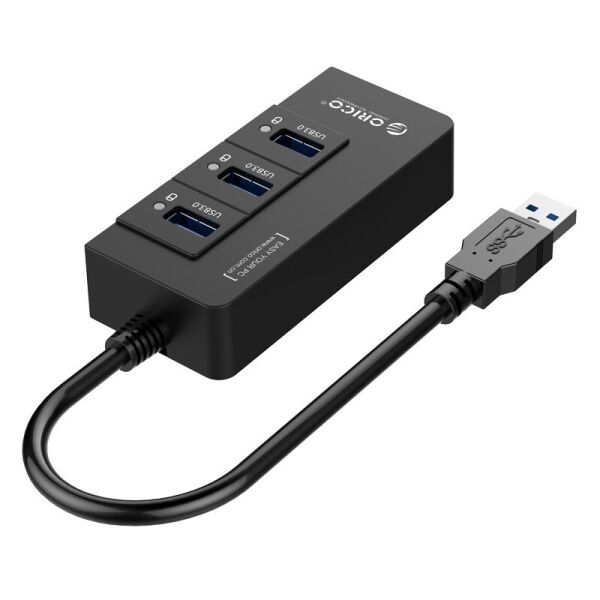 

USB-хаб ORICO HR01-U3-V1-BK-BP с 3-мя USB портами и сетевым портом RJ45 CA912742