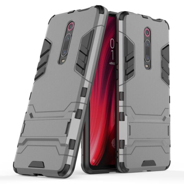 

Чехол накладка для Xiaomi Redmi K20 противоударный силикон и пластик, Alien, серый