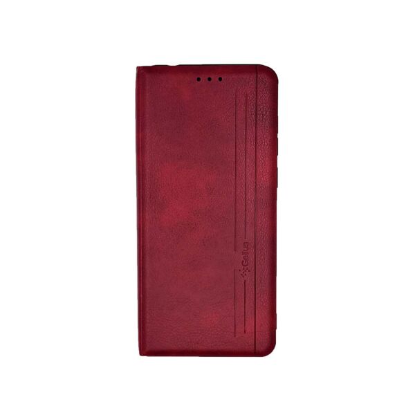 

Чехол книжка для ZTE Blade A7S 2020 (со сканером) натуральная кожа, Gelius, Vertical Lines, Красный