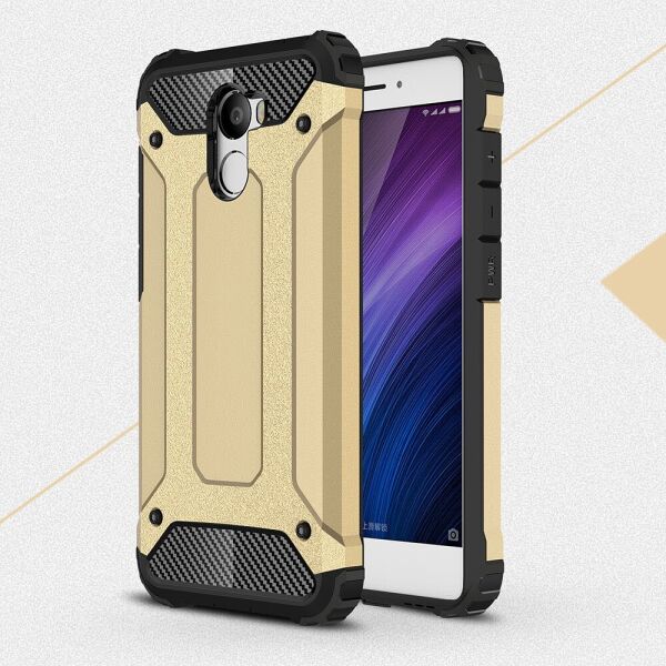 

Чехол накладка для Xiaomi Redmi 4 противоударный Spider, Золотистый