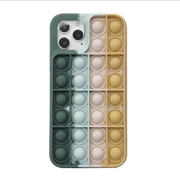 

Чехол антистресс Pop It для Apple iPhone 12 Pro Max силиконовый, Зеленый