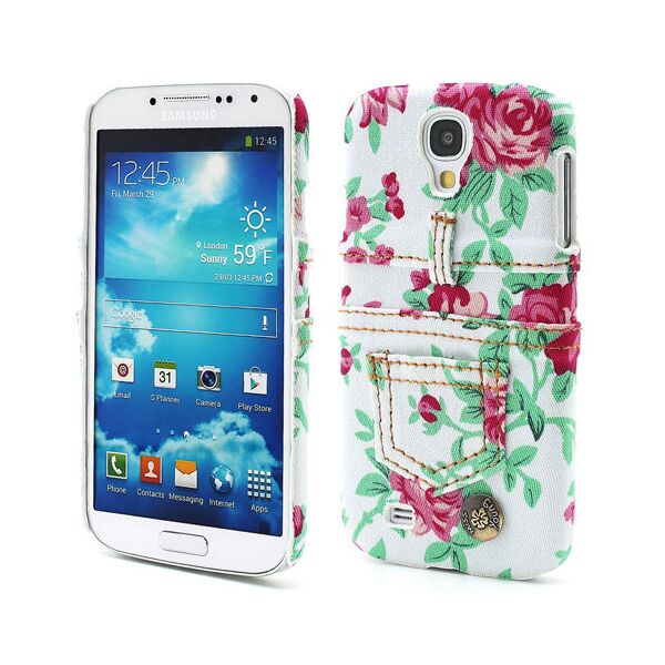 

Чехол пластиковый на Samsung Galaxy S 4 IV i9500 "Jeans Fashion", белый