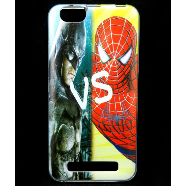 

Чехол накладка для Lenovo A2020 Vibe C силиконовый с рисунком, Batman vs Spiderman