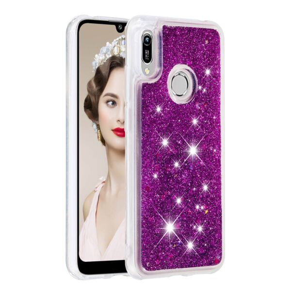 

Чехол накладка для Huawei Y6 2019 силиконовый, Aqua Series, фиолетовый