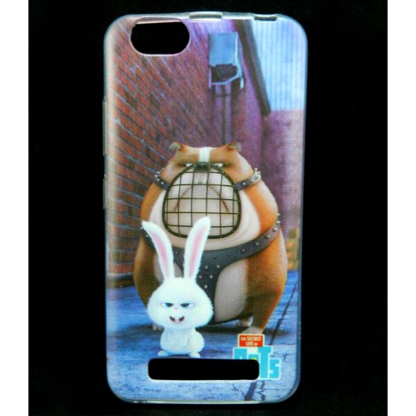 

Чехол накладка для Lenovo A2020 Vibe C силиконовый с рисунком, Pets Rabbit & Dog