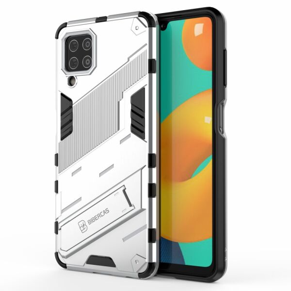 

Противоударный чехол для Samsung Galaxy M32 M325 с подставкой, Bibercas, Белый