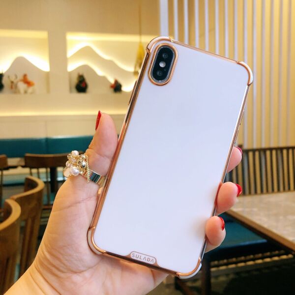 

Чехол накладка для iPhone XS силиконовый с усиленными углами, Sulada, Белый