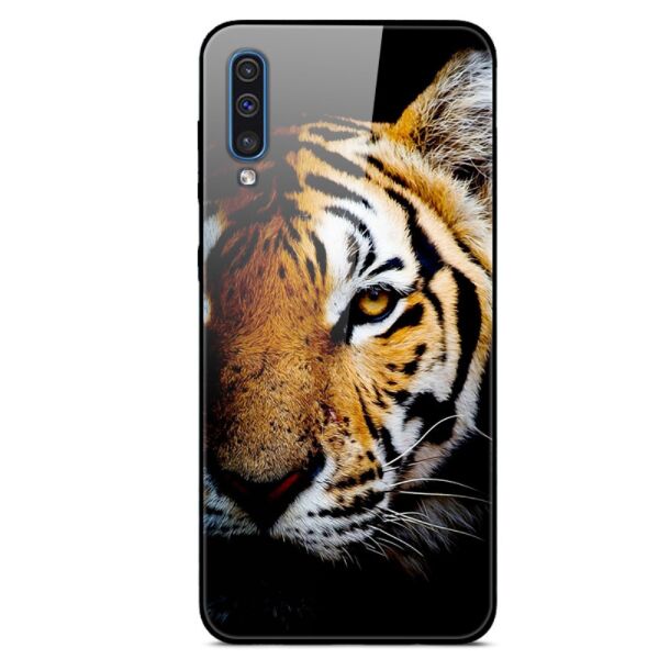 

Чехол накладка для Samsung Galaxy A30S A307F с зеркальной поверхностью, Тигр