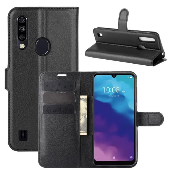 

Чехол книжка для ZTE Blade A7 2020 со сканером (ЗТЕ Блейд А7 2020) , Черный