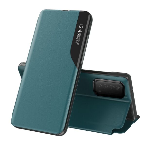 

Чехол книжка Smart Cover для Huawei P Smart 2021 Corner Window, Зеленый
