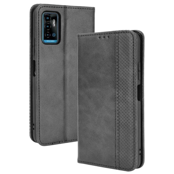 

Чехол книжка для ZTE Blade A71 с отсеками для визиток, Орнамент (ЗТЕ Блейд А71), Черный