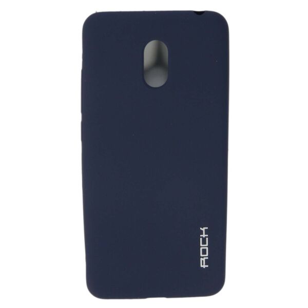 

Чехол накладка для Meizu M6 силиконовый матовый, ROCK, синий