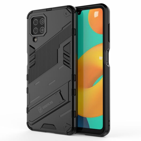 

Противоударный чехол для Samsung Galaxy M32 M325 с подставкой, Bibercas, Черный