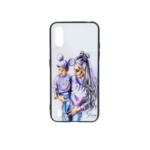

Женский чехол для Samsung Galaxy A01 A015 силиконовый с зеркальной крышкой Girl Case, Mickey Family