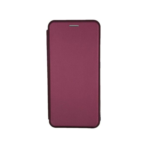 

Чехол книжка для Xiaomi Redmi 9C боковой с отсеком для визиток, Slim Case, Бордовый