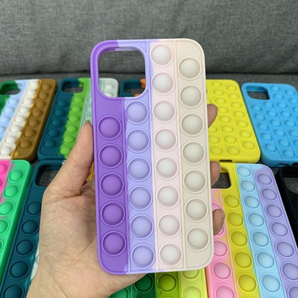 

Чехол антистресс Pop It для iPhone 11 силиконовый, Bubble, Фиолетовый