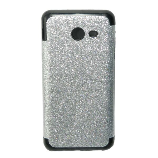 

Чехол накладка для Samsung Galaxy J5 2017 J520 силиконовый блестящий, Glamour Case, серебристый