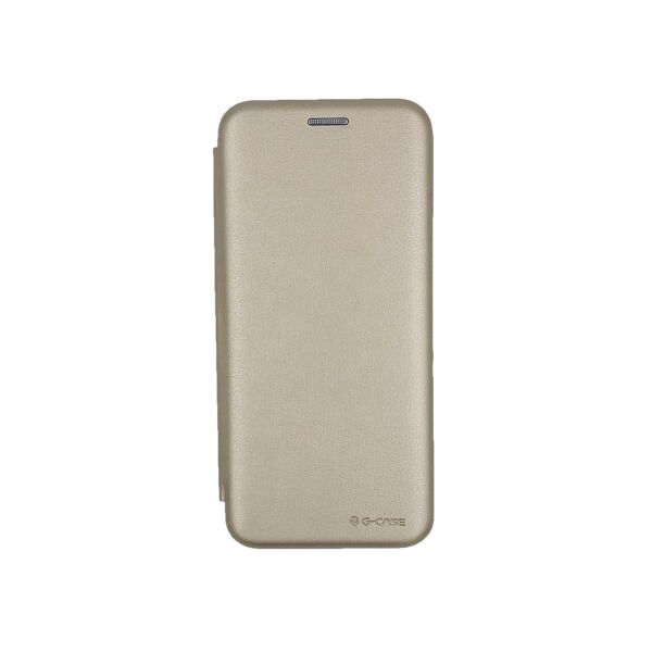

Чехол книжка для Xiaomi Redmi Note 7 боковой с отсеком для визиток, G-Case, Золотистый