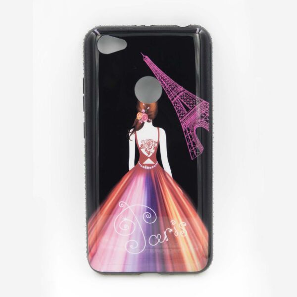 

Чехол накладка для Xiaomi Redmi Note 5A PRIME силиконовый со стразами, Magic Girl Париж