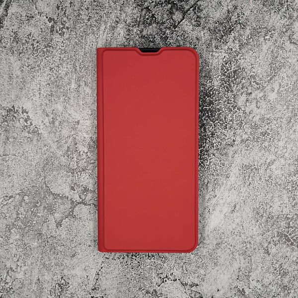 

Чехол книжка для Samsung Galaxy A22 A225 боковой, Rubber Case, Красный