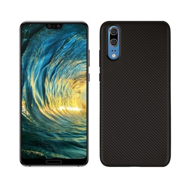 

Чехол накладка для Huawei P20 силиконовый, Carbon i-Zore, черный
