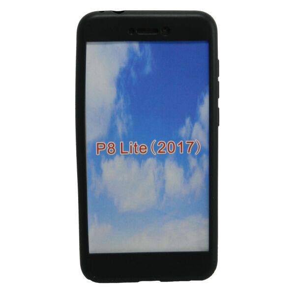 

Чехол накладка для Huawei P8 Lite 2017 силиконовый матовый 360 Defense, ROCK, Черный