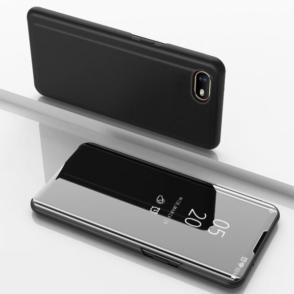 

Чехол книжка для Realme C2 (RMX1941) боковой с зеркальной крышкой, Черный