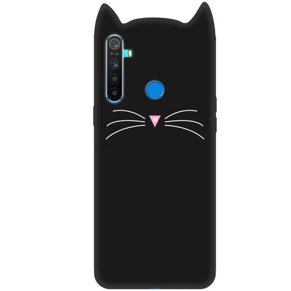 

Чехол накладка 3D для Realme 6 RMX2001 силиконовый, Cat, Черный