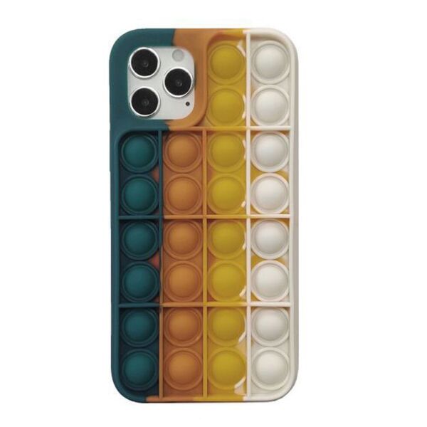 

Чехол антистресс Pop It для Apple iPhone 12 Pro Max силиконовый, Темно-зеленый