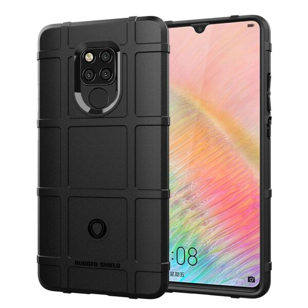 

Чехол накладка для Huawei Mate 20 X противоударный, Square Grid, черный