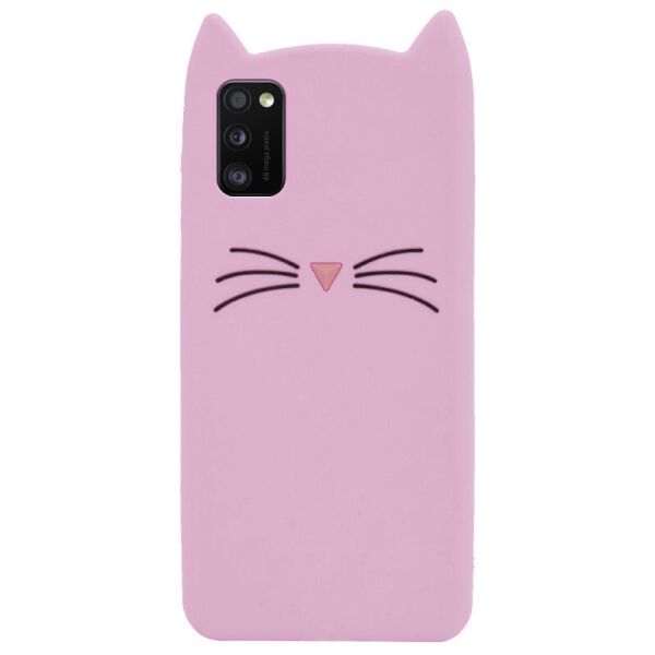 

Чехол накладка 3D для Samsung Galaxy A41 A415 силиконовый, Cat, Розовый