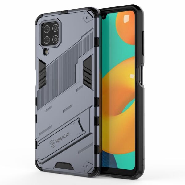 

Противоударный чехол для Samsung Galaxy M32 M325 с подставкой, Bibercas, Серый