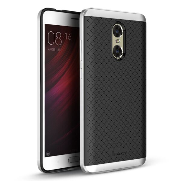 

Чехол накладка для Xiaomi Redmi PRO силиконовый с пластиком, IPAKY Серебристый