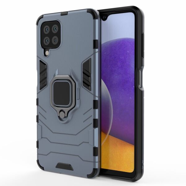 

Противоударный чехол для Samsung Galaxy A22 A225 с кольцом, Robot Case, Темно-серый