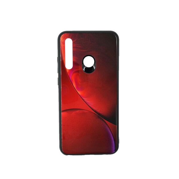 

Чехол накладка для Huawei P Smart Plus 2019 со стеклянной поверхностью, Spase, красный