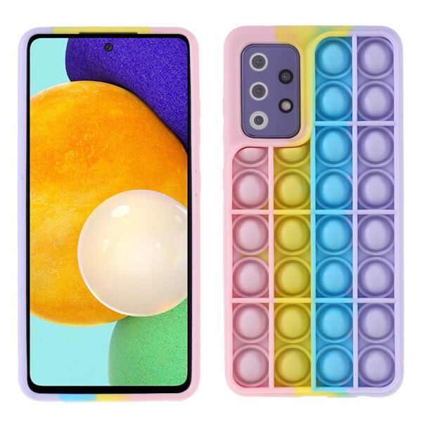 

Чехол антистресс Pop It для Samsung Galaxy A72 A725 силиконовый, Розовый