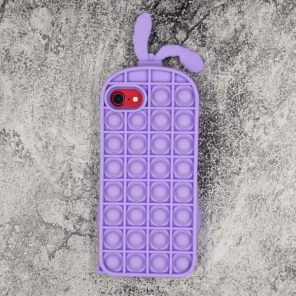 

Чехол антистресс Pop It для iPhone 6 силиконовый, Кролик, Фиолетовый