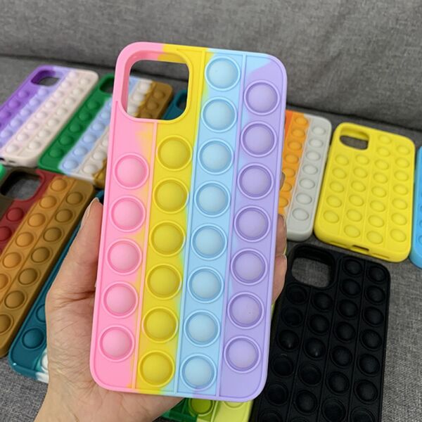

Чехол антистресс Pop It для iPhone 11 силиконовый, Bubble, Розовый