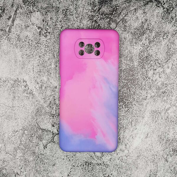 

Чехол накладка для Xiaomi Poco X3 силиконовый, Paint case, Розовый
